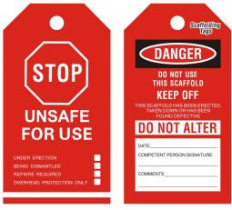 Variedad de etiquetas de seguridad duraderas de PVC en general